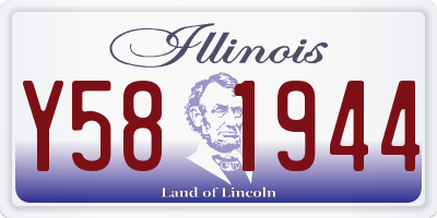 IL license plate Y581944