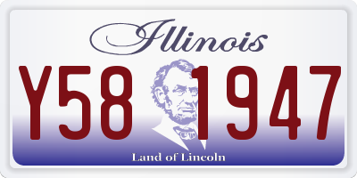 IL license plate Y581947