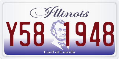 IL license plate Y581948