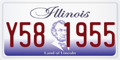 IL license plate Y581955
