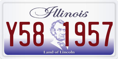 IL license plate Y581957