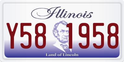IL license plate Y581958
