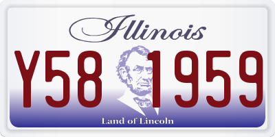 IL license plate Y581959