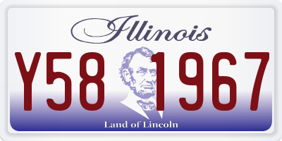 IL license plate Y581967