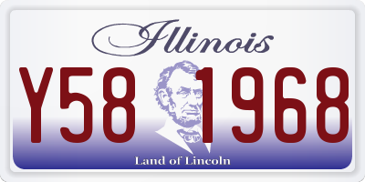 IL license plate Y581968
