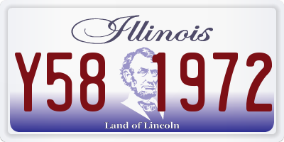 IL license plate Y581972