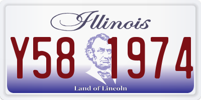 IL license plate Y581974
