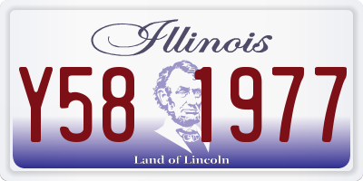IL license plate Y581977