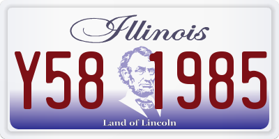 IL license plate Y581985