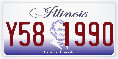 IL license plate Y581990