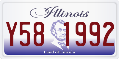 IL license plate Y581992