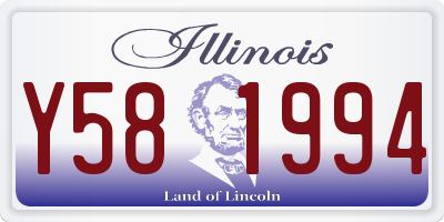 IL license plate Y581994