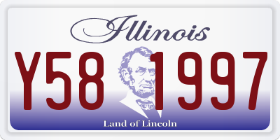 IL license plate Y581997