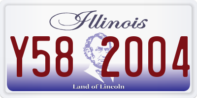 IL license plate Y582004