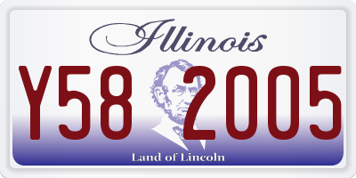 IL license plate Y582005