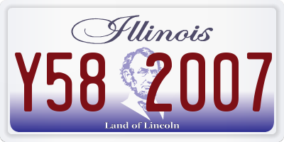 IL license plate Y582007