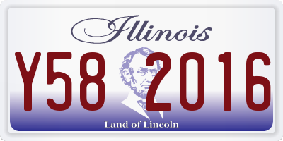 IL license plate Y582016