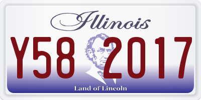 IL license plate Y582017