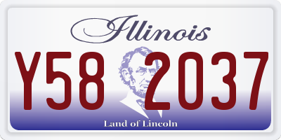 IL license plate Y582037