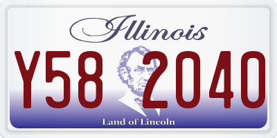 IL license plate Y582040