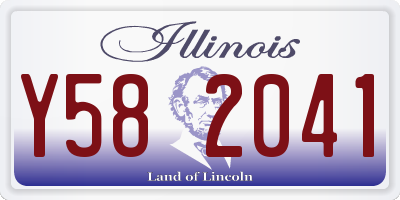 IL license plate Y582041