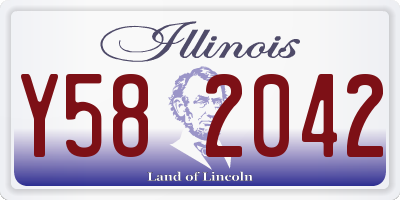 IL license plate Y582042