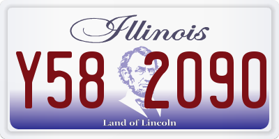 IL license plate Y582090