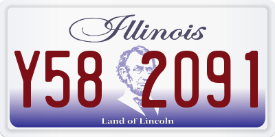 IL license plate Y582091