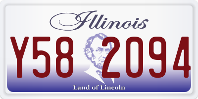 IL license plate Y582094