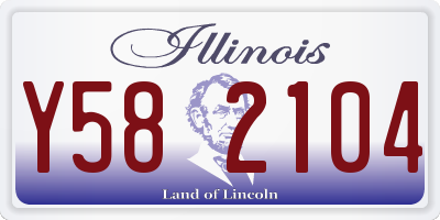 IL license plate Y582104