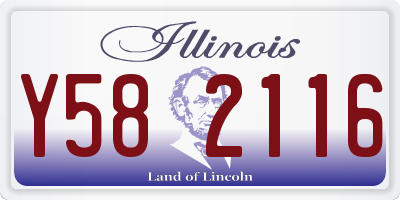 IL license plate Y582116