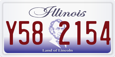 IL license plate Y582154