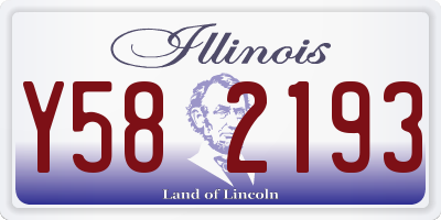 IL license plate Y582193