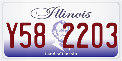 IL license plate Y582203