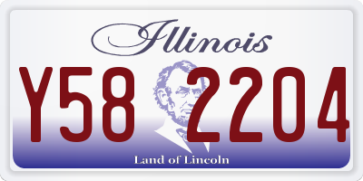 IL license plate Y582204