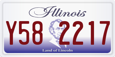 IL license plate Y582217