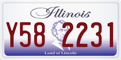 IL license plate Y582231