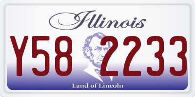 IL license plate Y582233