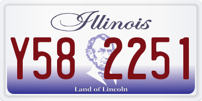 IL license plate Y582251