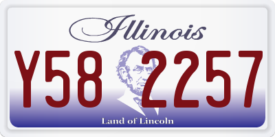 IL license plate Y582257