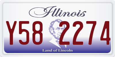 IL license plate Y582274