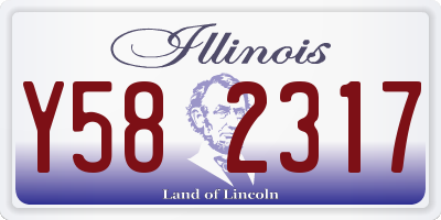 IL license plate Y582317