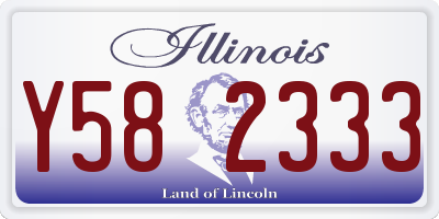 IL license plate Y582333