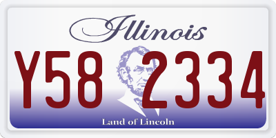 IL license plate Y582334