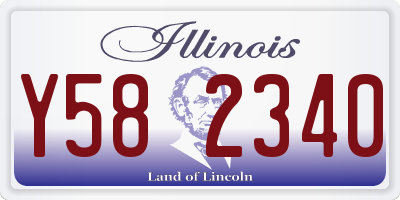 IL license plate Y582340