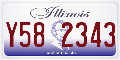 IL license plate Y582343