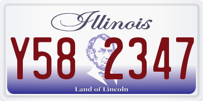 IL license plate Y582347