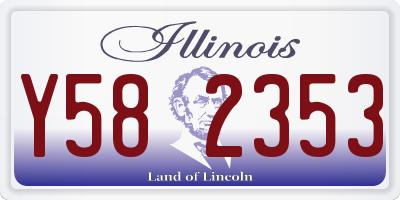 IL license plate Y582353