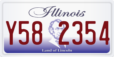 IL license plate Y582354