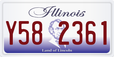 IL license plate Y582361